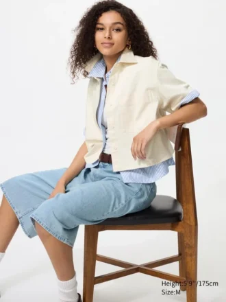 Camicie boxy in denim da donna | Maniche corte