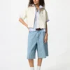 Camicie boxy in denim da donna | Maniche corte