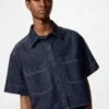 Camicie boxy in denim da donna | Maniche corte Camicie boxy in denim da donna | Maniche corte