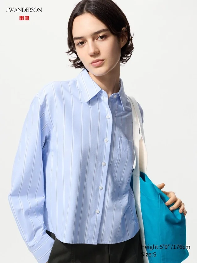 Camicie corte da donna Oxford Boxy | A righe Camicie corte da donna Oxford Boxy | A righe