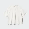 Camicie da donna in misto lino con collo aperto | Maniche corte in pantaloncini Camicie da donna in misto lino con collo aperto | Maniche corte in pantaloncini