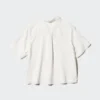 Camicie da donna in misto lino con collo aperto | Maniche corte Camicie da donna in misto lino con collo aperto | Maniche corte
