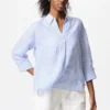 Camicie da donna in Premium Linen con collo a barchetta | A righe Camicie da donna in Premium Linen con collo a barchetta | A righe