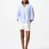 Camicie da donna in Premium Linen con collo a barchetta | A righe Camicie da donna in Premium Linen con collo a barchetta | A righe