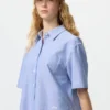 Camicie da donna Oxford Boxy a maniche corte | A righe Camicie da donna Oxford Boxy a maniche corte | A righe