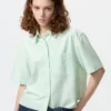 Camicie da donna Oxford Boxy a maniche corte | A righe Camicie da donna Oxford Boxy a maniche corte | A righe