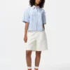 Camicie da donna Oxford Boxy a maniche corte | A righe Camicie da donna Oxford Boxy a maniche corte | A righe
