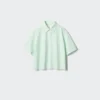 Camicie da donna Oxford Boxy a maniche corte | A righe Camicie da donna Oxford Boxy a maniche corte | A righe