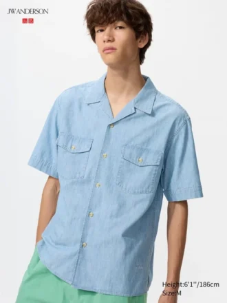 Camicie oversize da uomo in chambray
