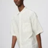 Camicie oversize da uomo in Premium Linen | Maniche corte | A righe Camicie oversize da uomo in Premium Linen | Maniche corte | A righe