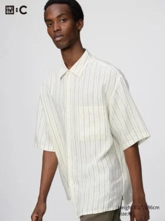 Camicie oversize da uomo in Premium Linen | Maniche corte | A righe