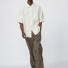 Camicie oversize da uomo in Premium Linen | Maniche corte | A righe Camicie oversize da uomo in Premium Linen | Maniche corte | A righe