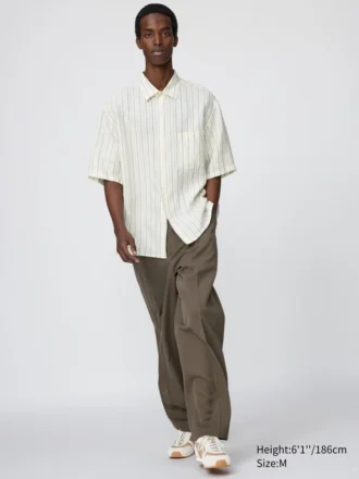 Camicie oversize da uomo in Premium Linen | Maniche corte | A righe