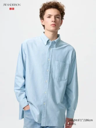 Camicie oversize unisex in stile Oxford | A righe