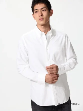 Camicie slim da uomo in stile Oxford
