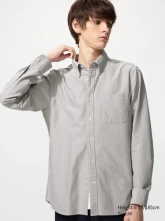 Camicie slim da uomo in stile Oxford