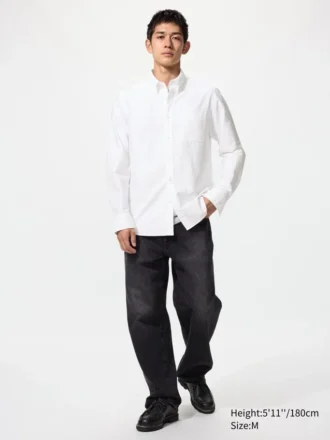 Camicie slim da uomo in stile Oxford