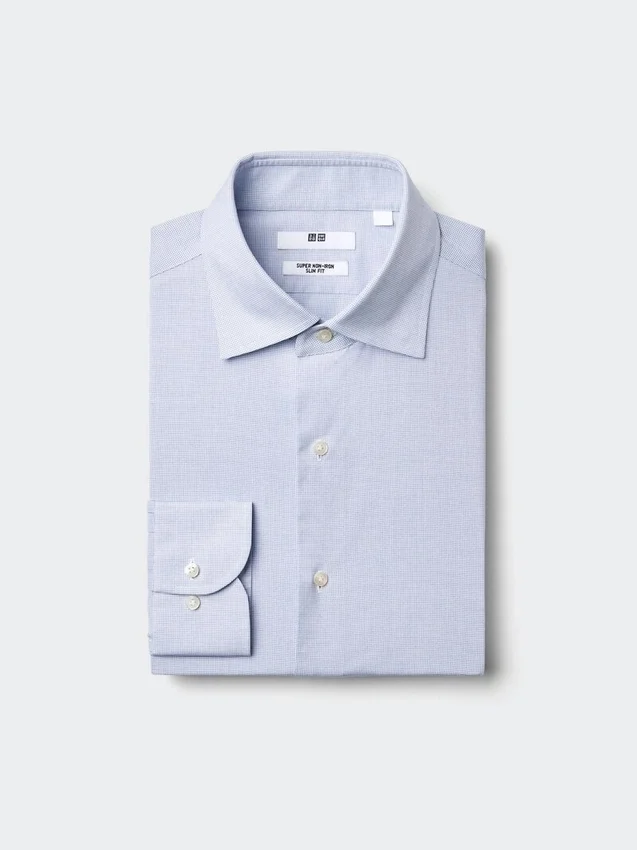 Camicie slim da uomo Super Non-Iron | Colletto allaricato | A quadri Camicie slim da uomo Super Non-Iron | Colletto allaricato | A quadri
