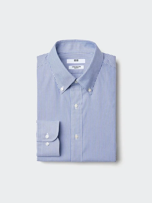 Camicie slim da uomo Super Non-Iron | Colletto button-down | A righe Camicie slim da uomo Super Non-Iron | Colletto button-down | A righe
