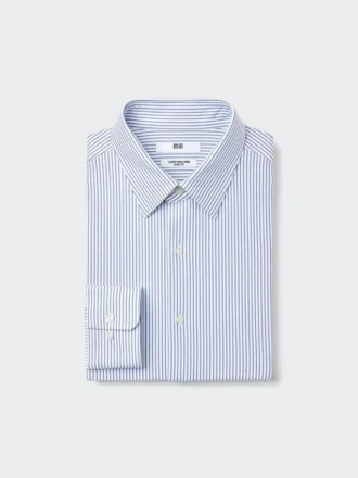Camicie slim in jersey super non stirabile da uomo | Colletto regolare | A righe