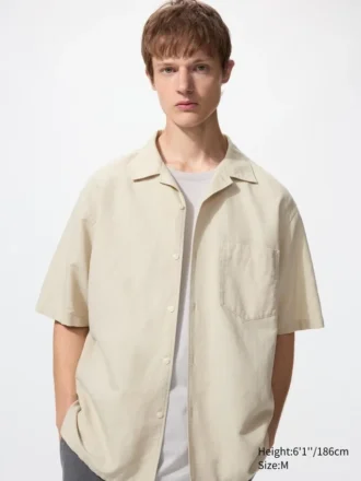 Camicie unisex in cotone e lino | Maniche corte in pantaloncini