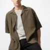 Camicie unisex in cotone e lino | Maniche corte in pantaloncini Camicie unisex in cotone e lino | Maniche corte in pantaloncini