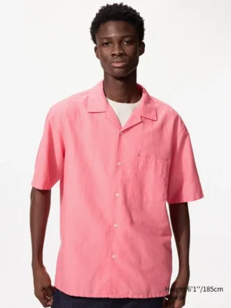 Camicie unisex in cotone e lino | Maniche corte in pantaloncini Camicie unisex in cotone e lino | Maniche corte in pantaloncini