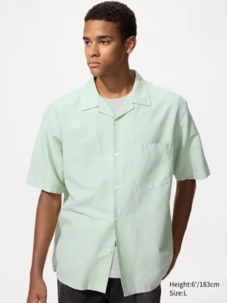 Camicie unisex in cotone e lino | Maniche corte in pantaloncini