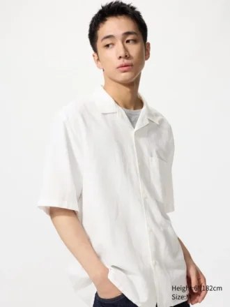 Camicie unisex in cotone e lino | Maniche corte in pantaloncini