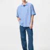 Camicie unisex in cotone e lino | Maniche corte in pantaloncini Camicie unisex in cotone e lino | Maniche corte in pantaloncini