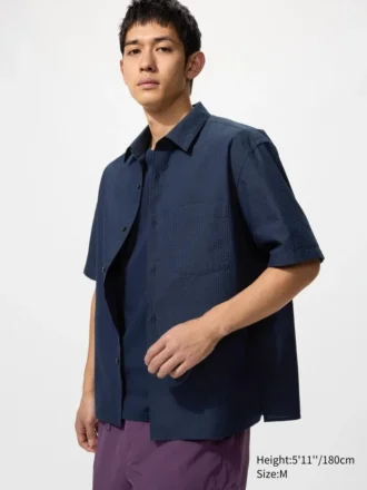 Camicie unisex in seersucker | Maniche corte