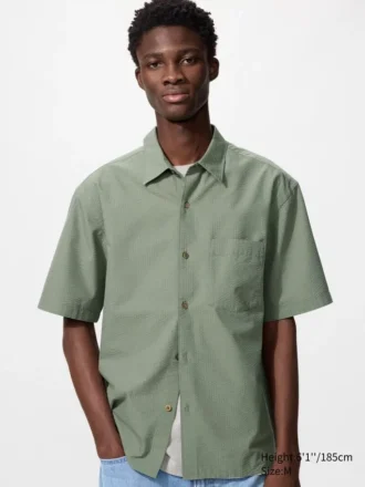 Camicie unisex in seersucker | Maniche corte