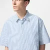 Camicie unisex in seersucker | Maniche corte | A righe Camicie unisex in seersucker | Maniche corte | A righe