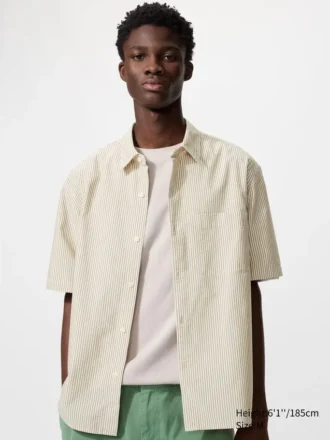 Camicie unisex in seersucker | Maniche corte | A righe