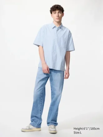 Camicie unisex in seersucker | Maniche corte | A righe