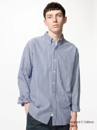 Camicie unisex in tessuto broadcloth | Button down | A righe