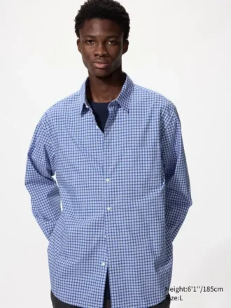 Camicie unisex in tessuto broadcloth | Colletto regolare | A quadri