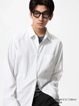 Camicie unisex in tessuto broadcloth | Colletto regolare | A righe