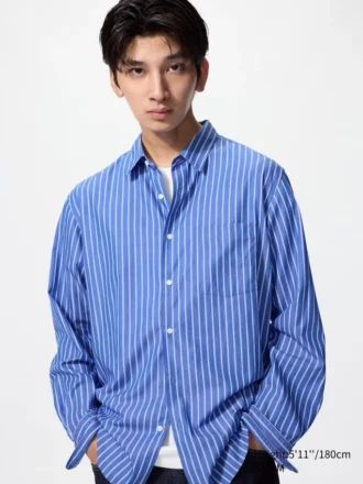 Camicie unisex in tessuto broadcloth | Colletto regolare | A righe