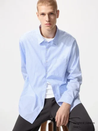 Camicie unisex in tessuto broadcloth | Colletto regolare | A righe