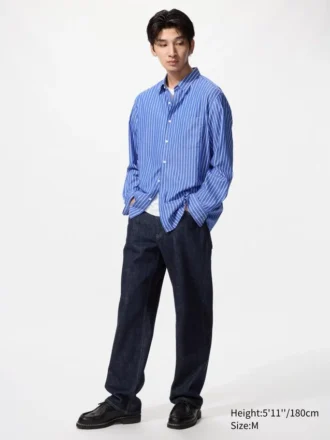Camicie unisex in tessuto broadcloth | Colletto regolare | A righe