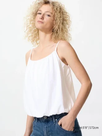Canotte da donna con arricciature a palloncino