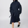 Cappotto lungo da donna senza colletto Cappotto lungo da donna senza colletto