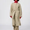 Cappotto lungo da donna senza colletto Cappotto lungo da donna senza colletto