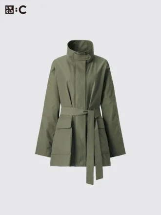 Cappotto oversize da donna con collo alto