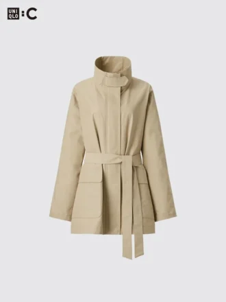 Cappotto oversize da donna con collo alto
