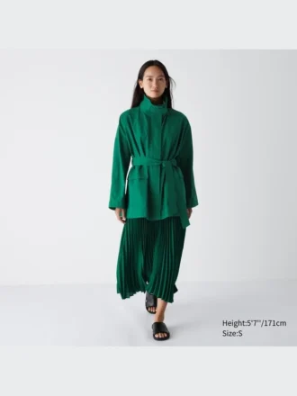 Cappotto oversize da donna con collo alto