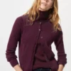 Cardigan a pantaloncini in lana merino da donna