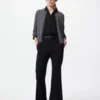 Cardigan a pantaloncini in lana merino da donna