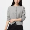 Cardigan corto da donna in cashmere in pantaloncini Cardigan corto da donna in cashmere in pantaloncini